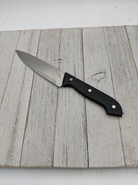 Chef Utility Knife 5 1/2" Serrated Blade 10 3/8"  Total Black Handle